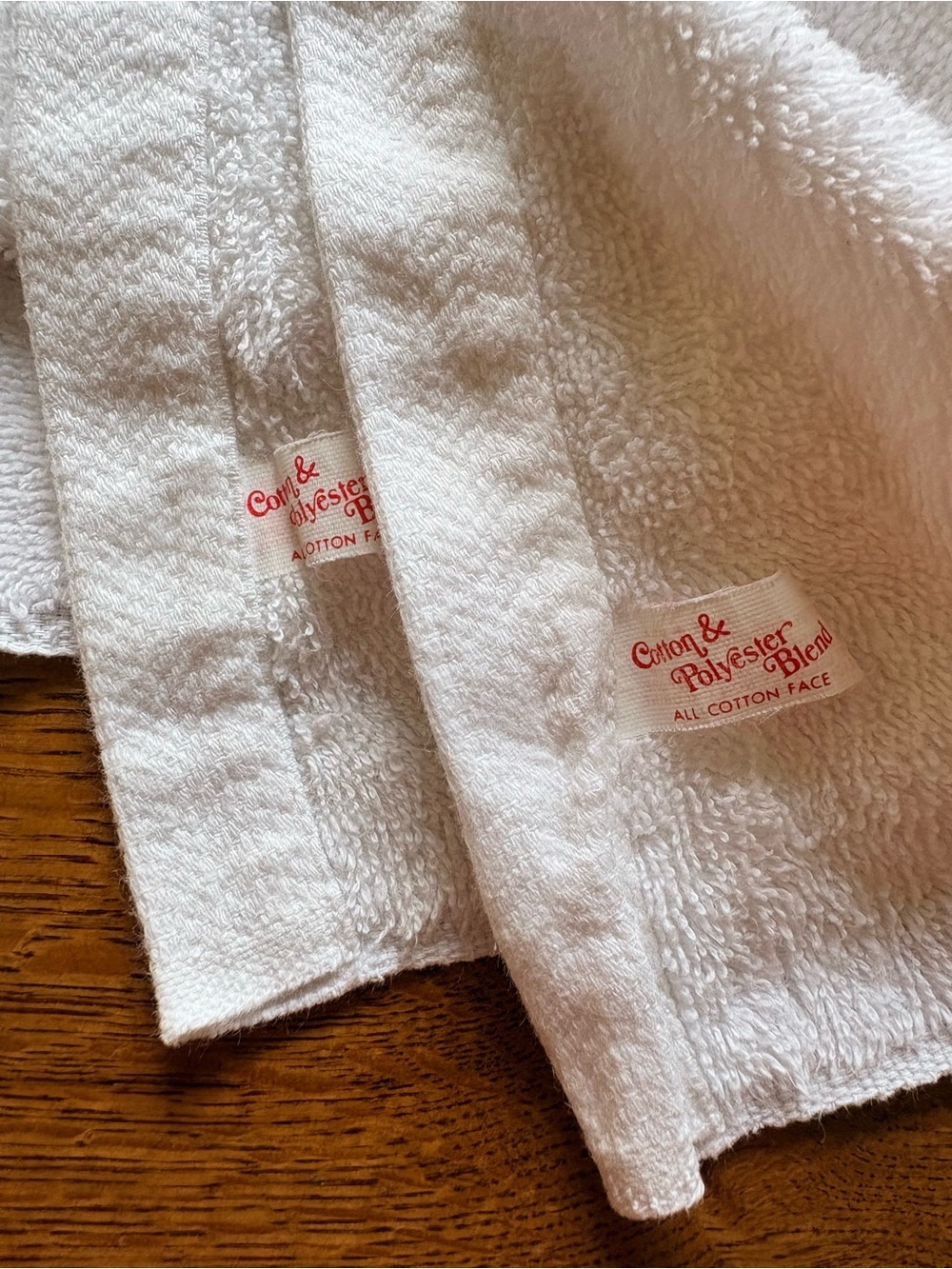 Vintage White with blue and pink Bow trim Bedding Towel Set of 2- Made in USA - Picture 13 of 14